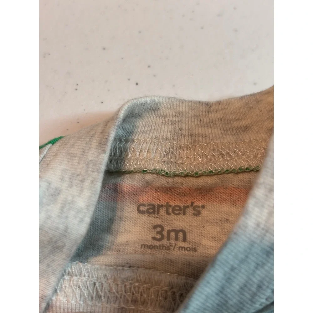 Carter's 3M Baby Boy Bundle of 5 Denim Overalls Striped Tee‎ Grey Pants